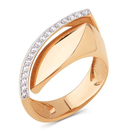 Кольцо, золото, фианит, 022821-1102